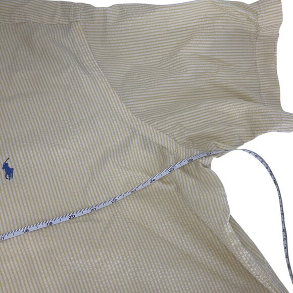 Ralph Lauren Mens Yellow Striped Short Sleeve seeraucker Button-Down Shirt XXL - Picture 2 of 10